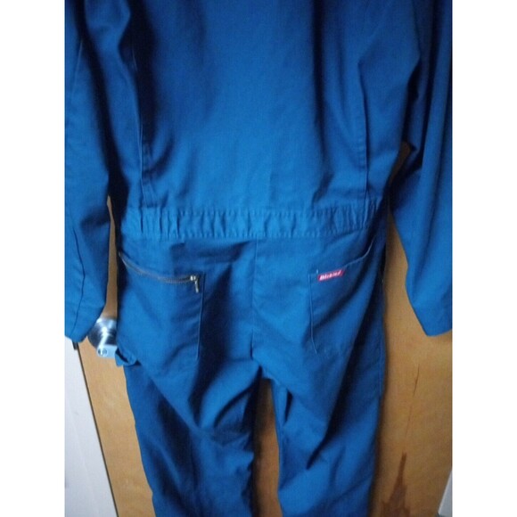 DICKIES Coverall Jumpsuit Mens Large Navy Blue Workwear Mechanic One Piece - Picture 3 of 3